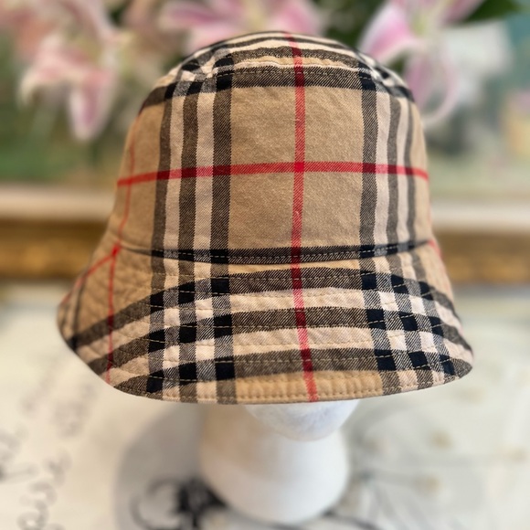 Burberry  Cotton Check Bucket Hat size S - Picture 1 of 6